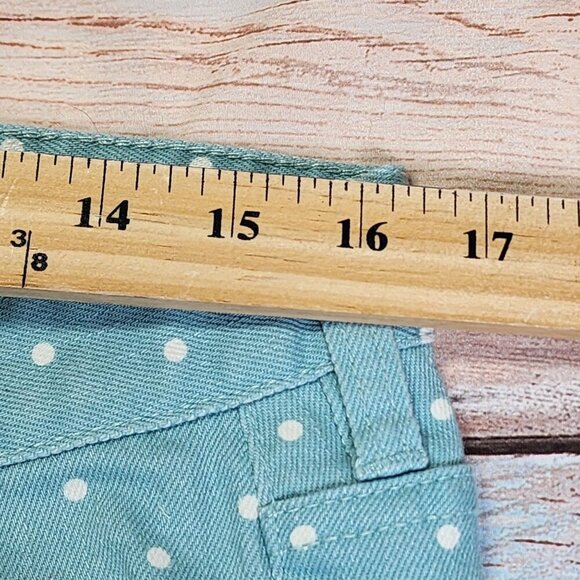 J.Crew Matchstick Polka Dot Stretch Jeans Light Blue Size 31 Cotton/Spandex Wome - Picture 11 of 13